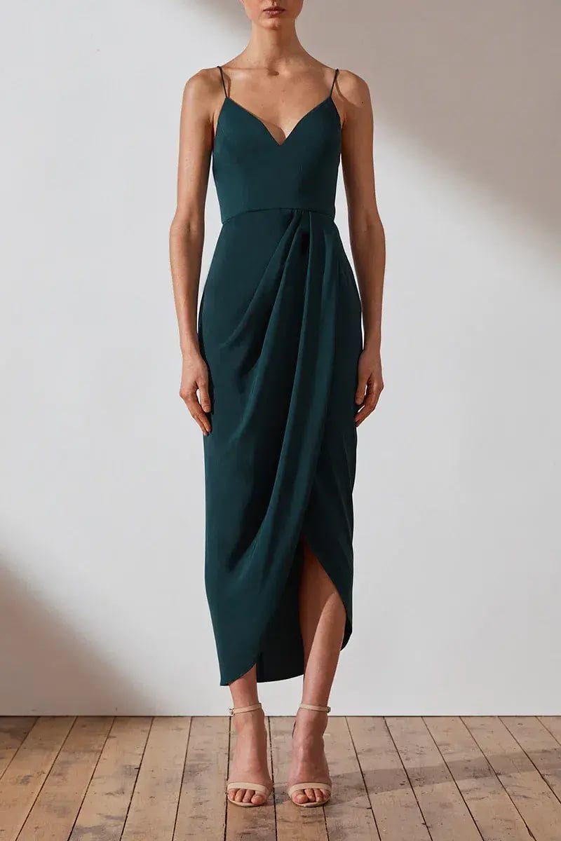 Shona Joy Core Cocktail Dress in Seaweed Green Size 8 photo 2