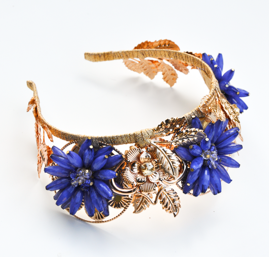Ashlee Lauren Blue Ami Crown (Gold) photo 2