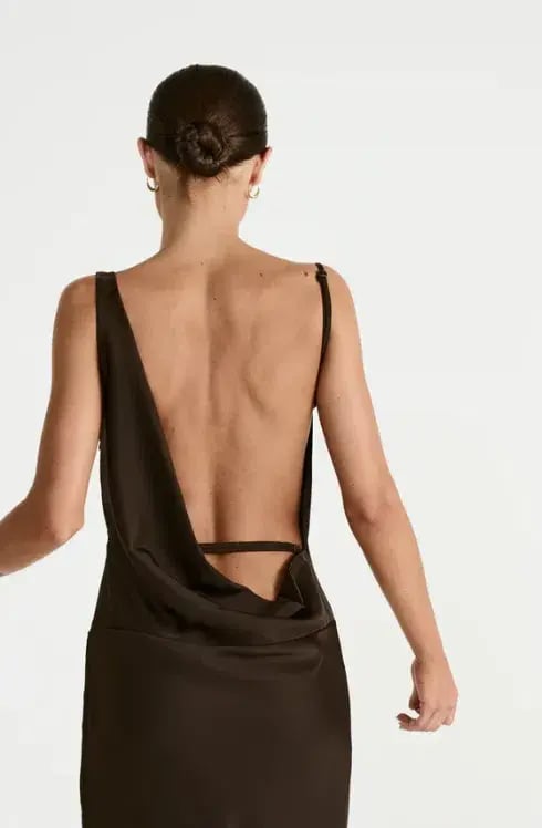 Charcoal Adley Maxi Dress (Chocolate) size 8 photo 3