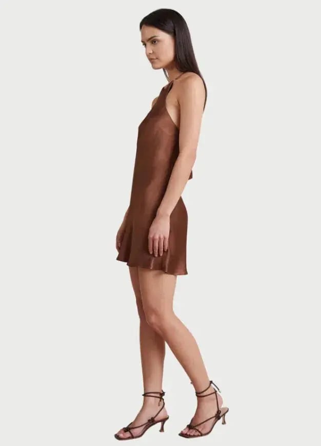 Bec & Bridge Annika Mini Dress Chocolate Size 8 photo 2