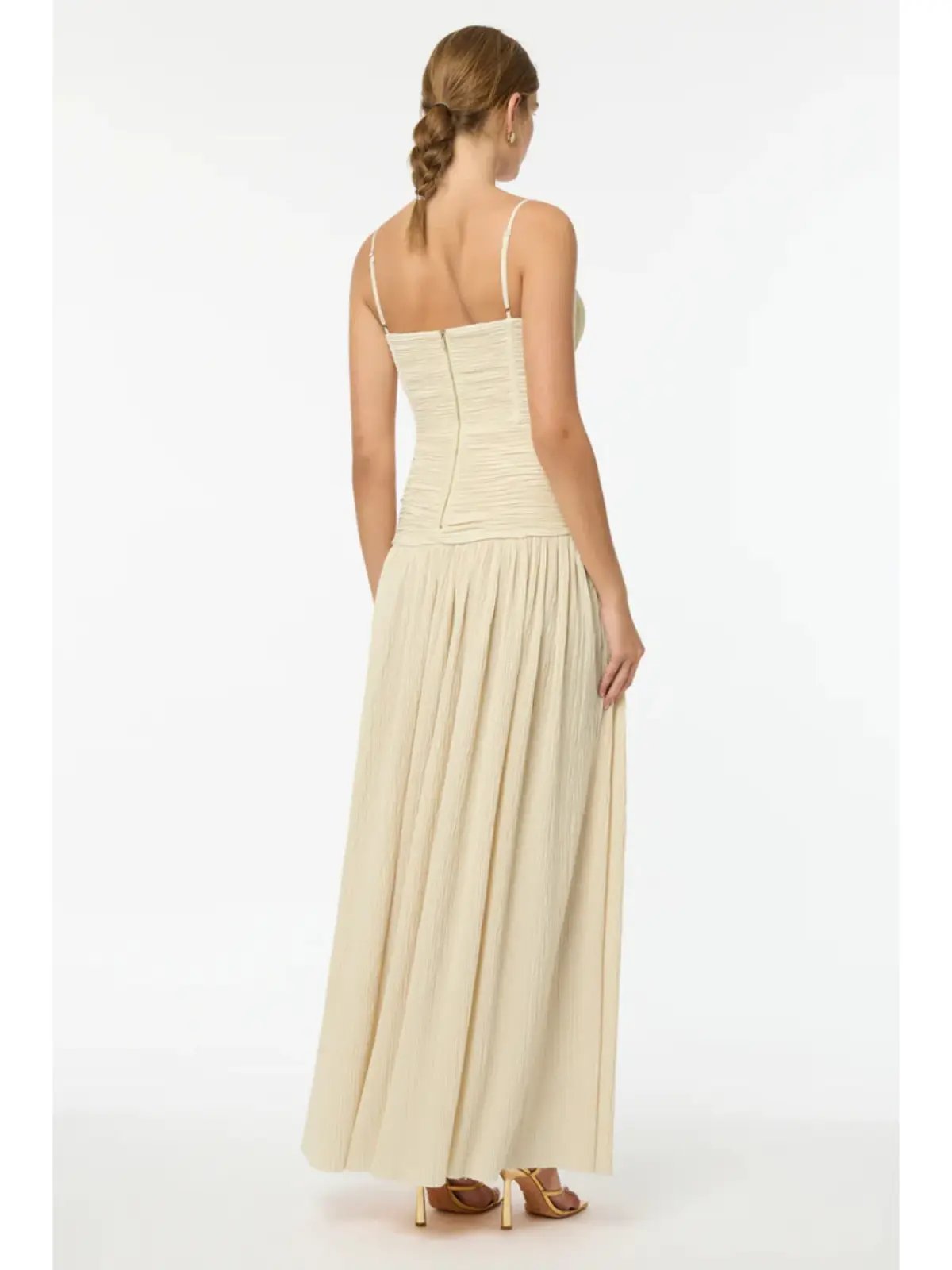 Manning Cartell Double Time Pleat Dress Nougat Size AU 10 photo 2