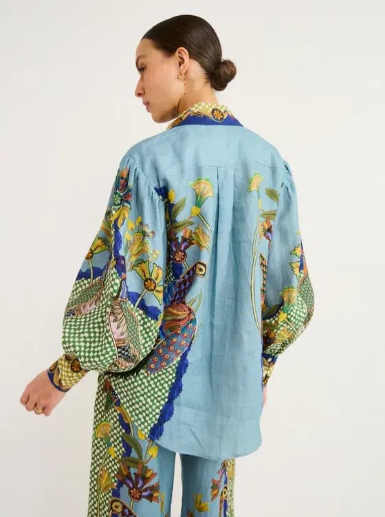 Alemais Gilly Shirt Misty Blue Size AU 8 photo 2