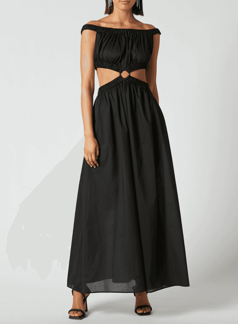 Scanlan Theodore Cotton Voile Ring Dress Black Size S / Au 8 photo 5