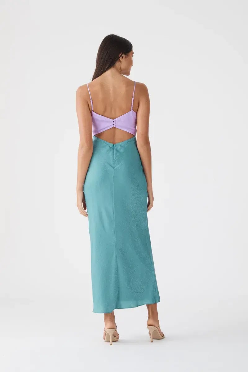 San Sloane Alona Midi Dress Green Size 8 photo 2