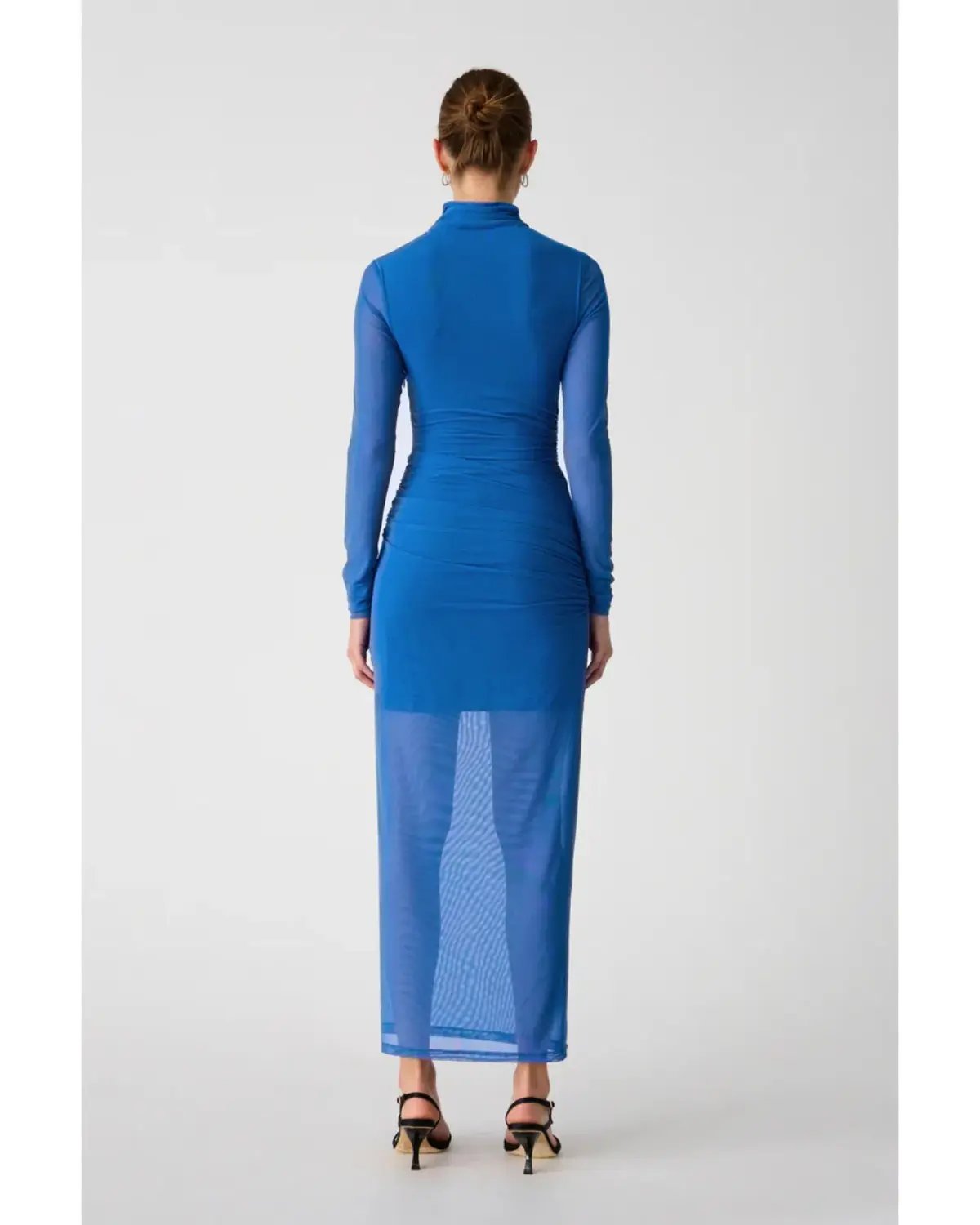 Misha Madigral Mesh Midi Dress Azure Blue Size AU 8 photo 5