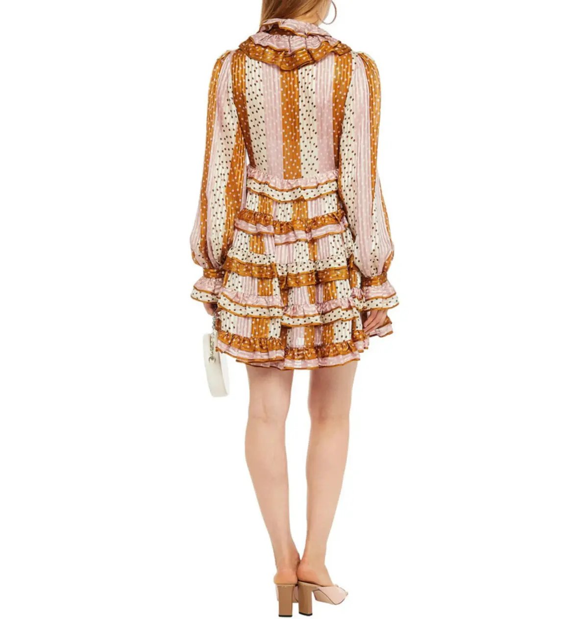 Zimmermann Lucky Ruffled Mini Dress Pink Spot Size 3 / AU 14 photo 2