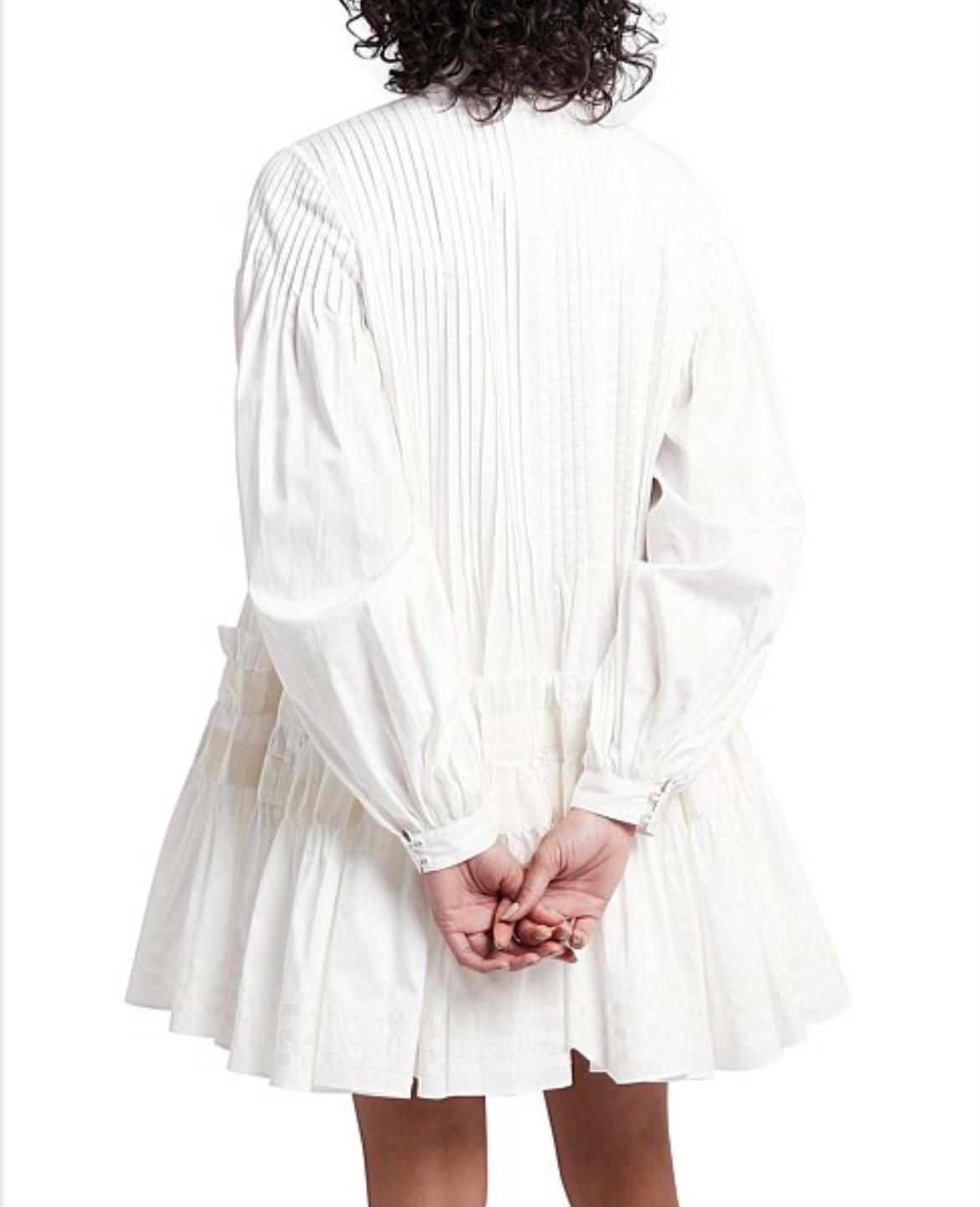 Aje Run Free Smock Dress White Size 8 photo 5
