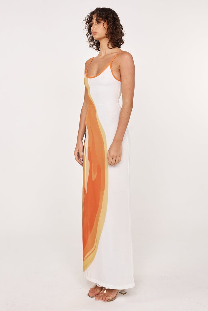 She is Olla Papaya Maxi Dress - White photo 4