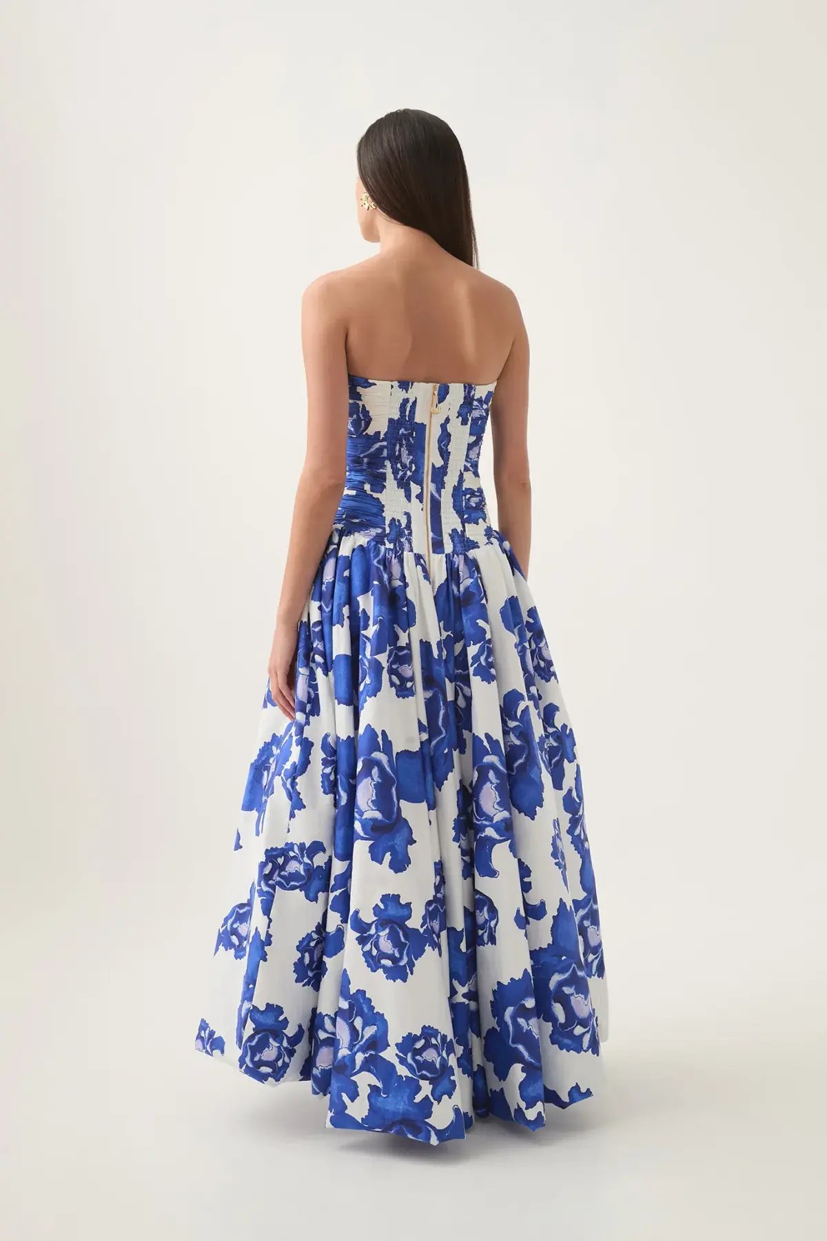 Aje Behold Maxi Dress in Boldly Blooming Cobalt Size AU 6 photo 2