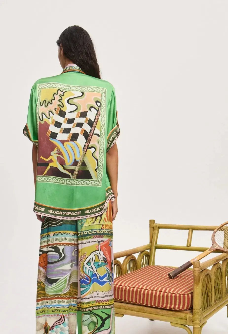 Alemais Lucky Pace Silk Shirt & Pant set size 12 photo 2