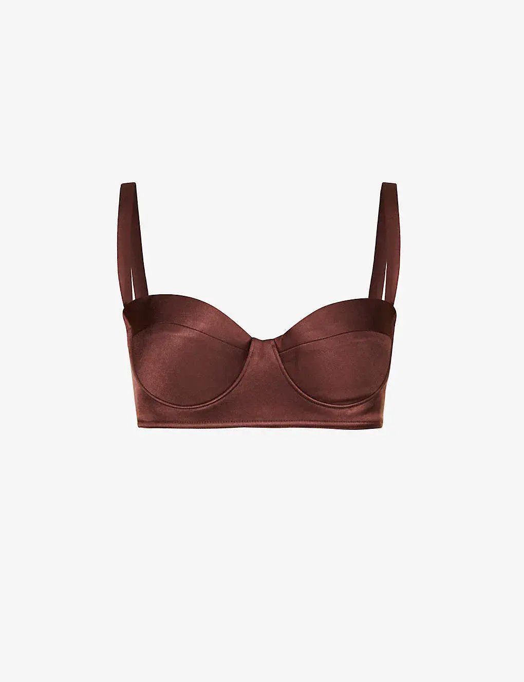 Alex Perry Spence Mini Skirt & Dane Bra Top Set Chocolate Size 8 photo 4