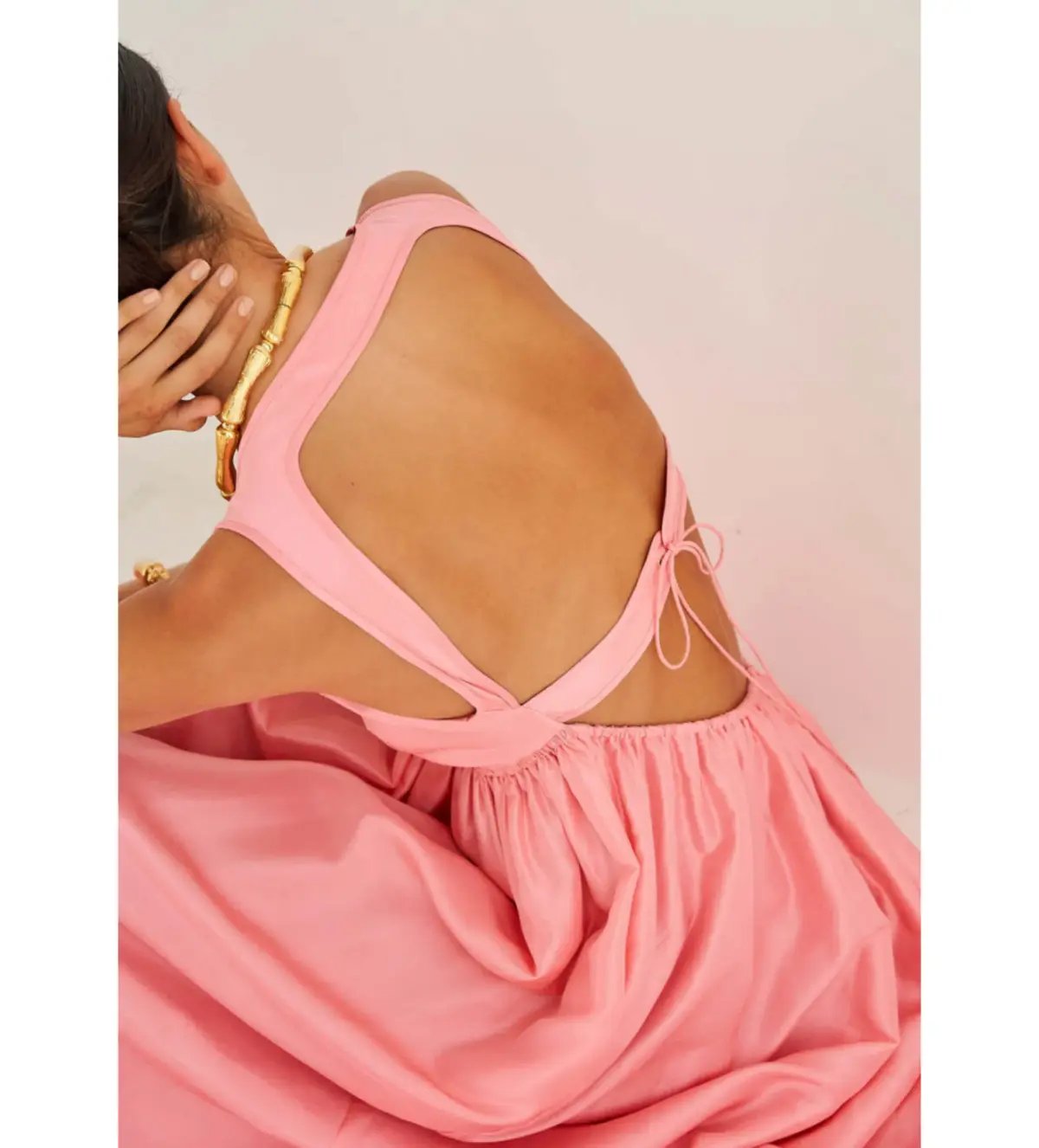 Oroton Strappy Sun Maxi Dress Pink Size AU 10 photo 2