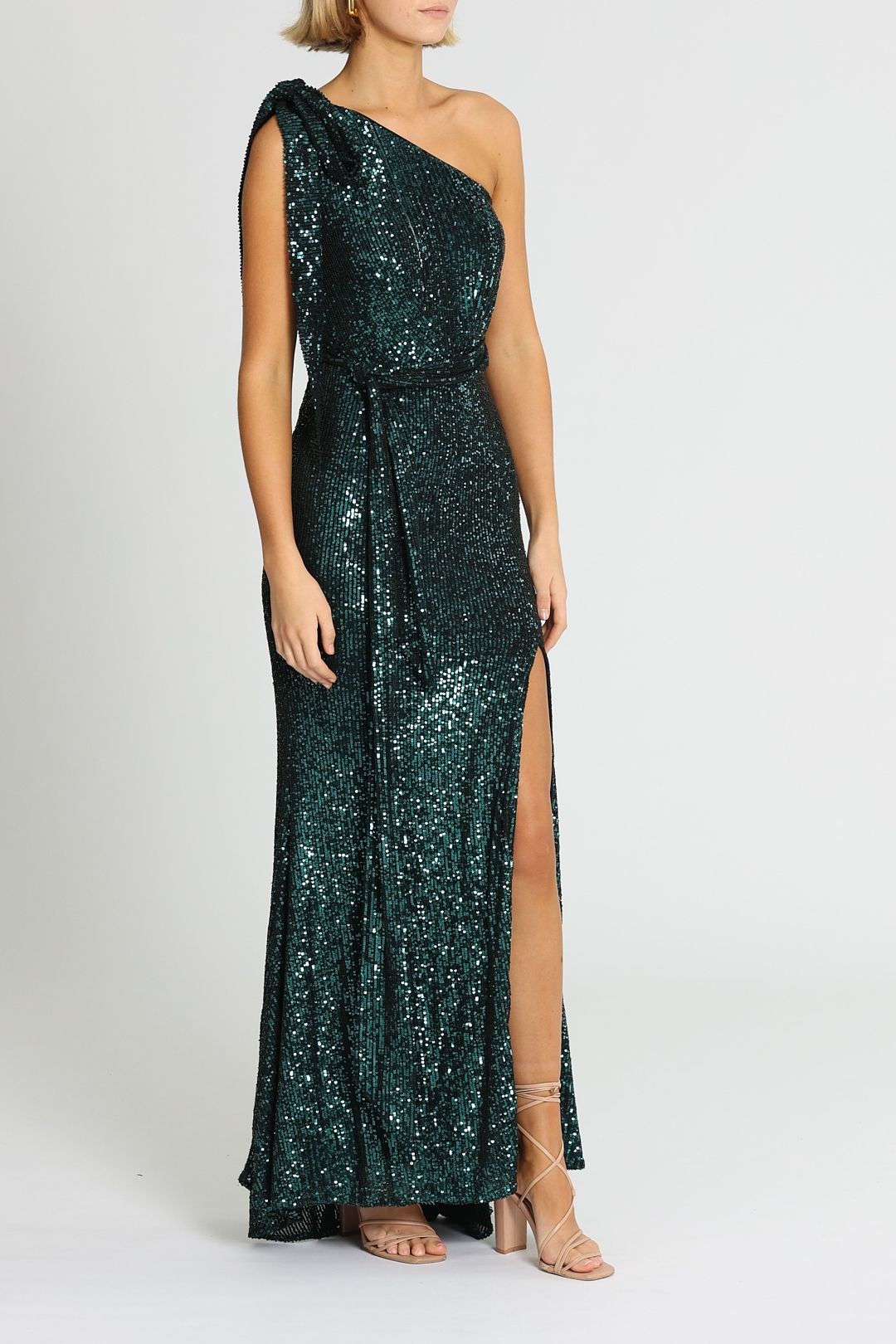 Scala Sequin Gown - Emerald photo 2