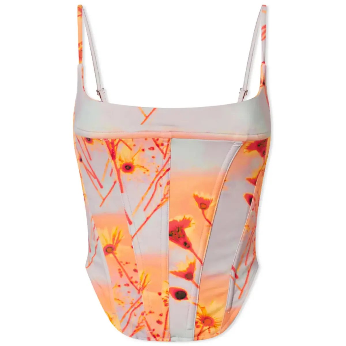 Miaou Venus Corset and Micro Mini Skirt Sunrise Set Orange Size M/Au 10 photo 5