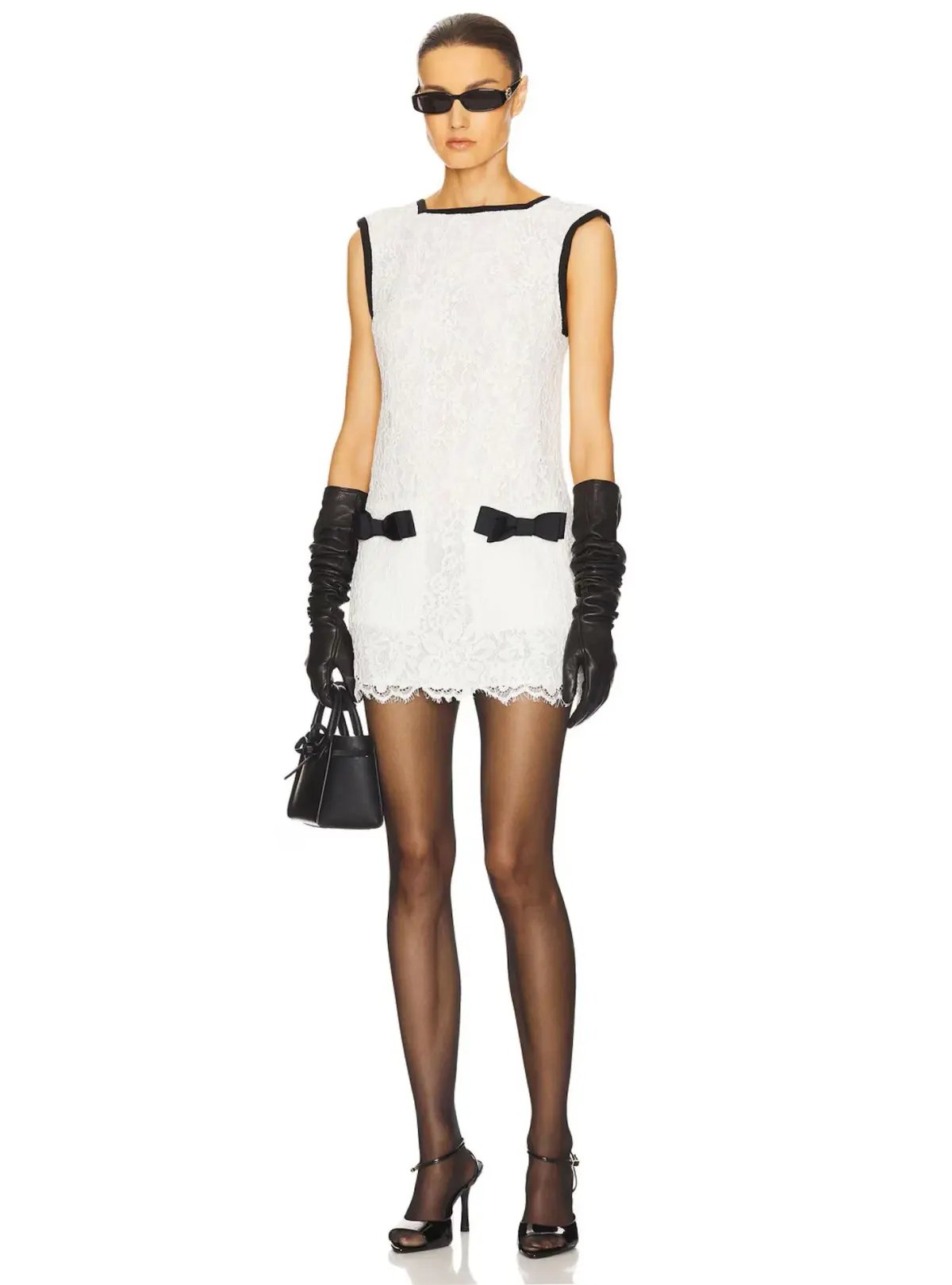 Helsa The Lace Mini Dress White Size XS / AU 6 photo 4
