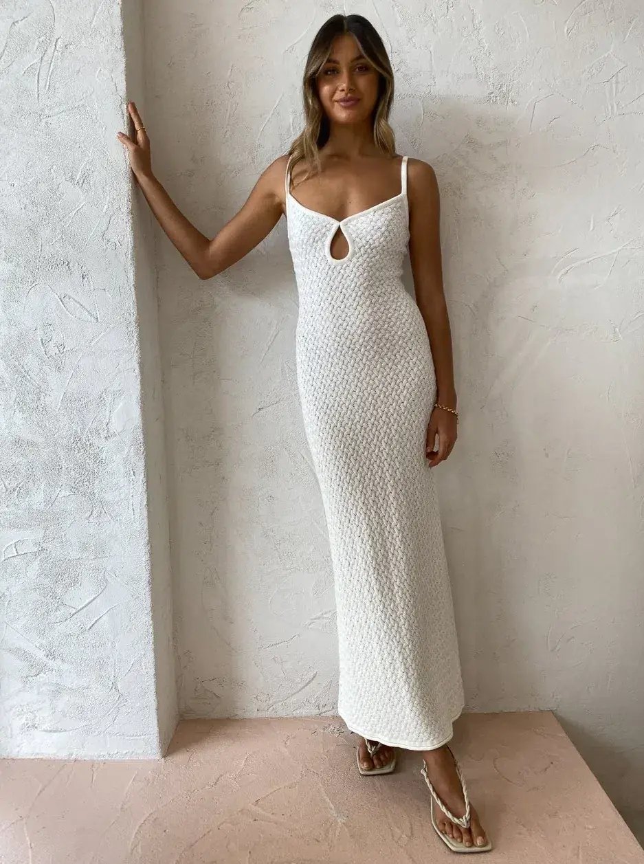 Bec & Bridge Effie Knit Dress White Size 10 photo 4
