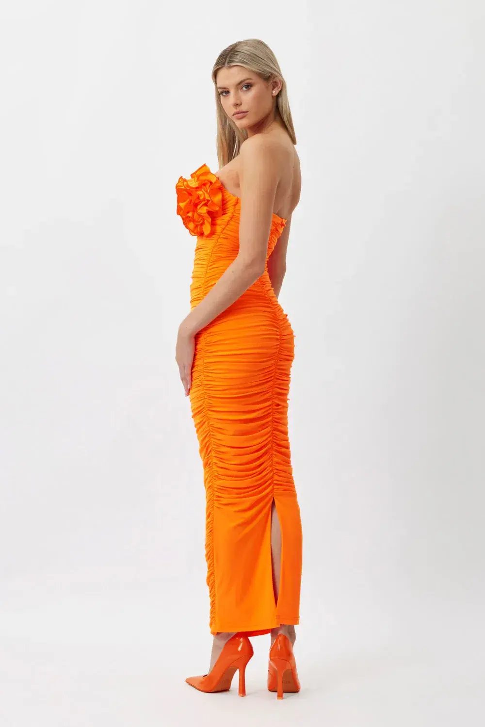 Bianca and Bridgett Tara Midi Dress Orange Size 8 photo 2