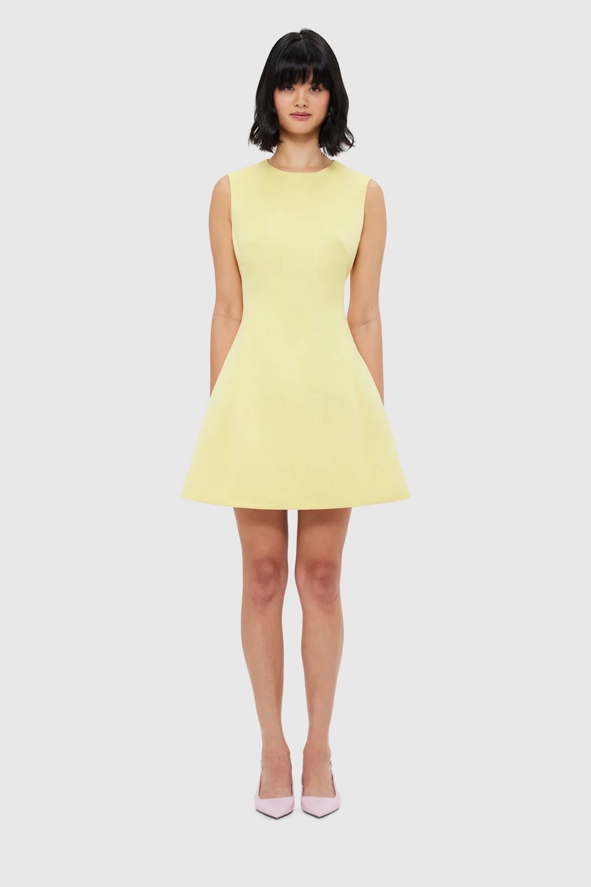 LEO LIN CHLOE SLEEVELESS MINI DRESS - SORBET YELLOW photo 9