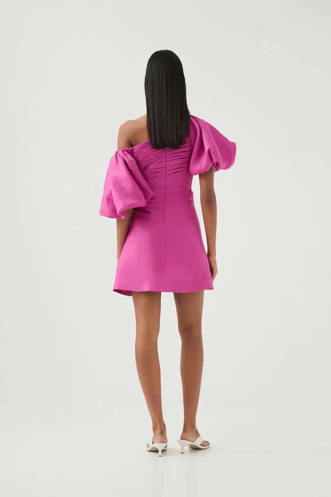 Aje Cadence Ruched Mini Dress / Pink / Size 16 photo 6