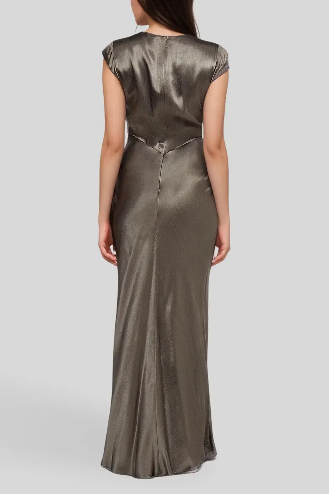 Bec & Bridge Indi V Midnight Olive Maxi Dress Size 8 photo 3