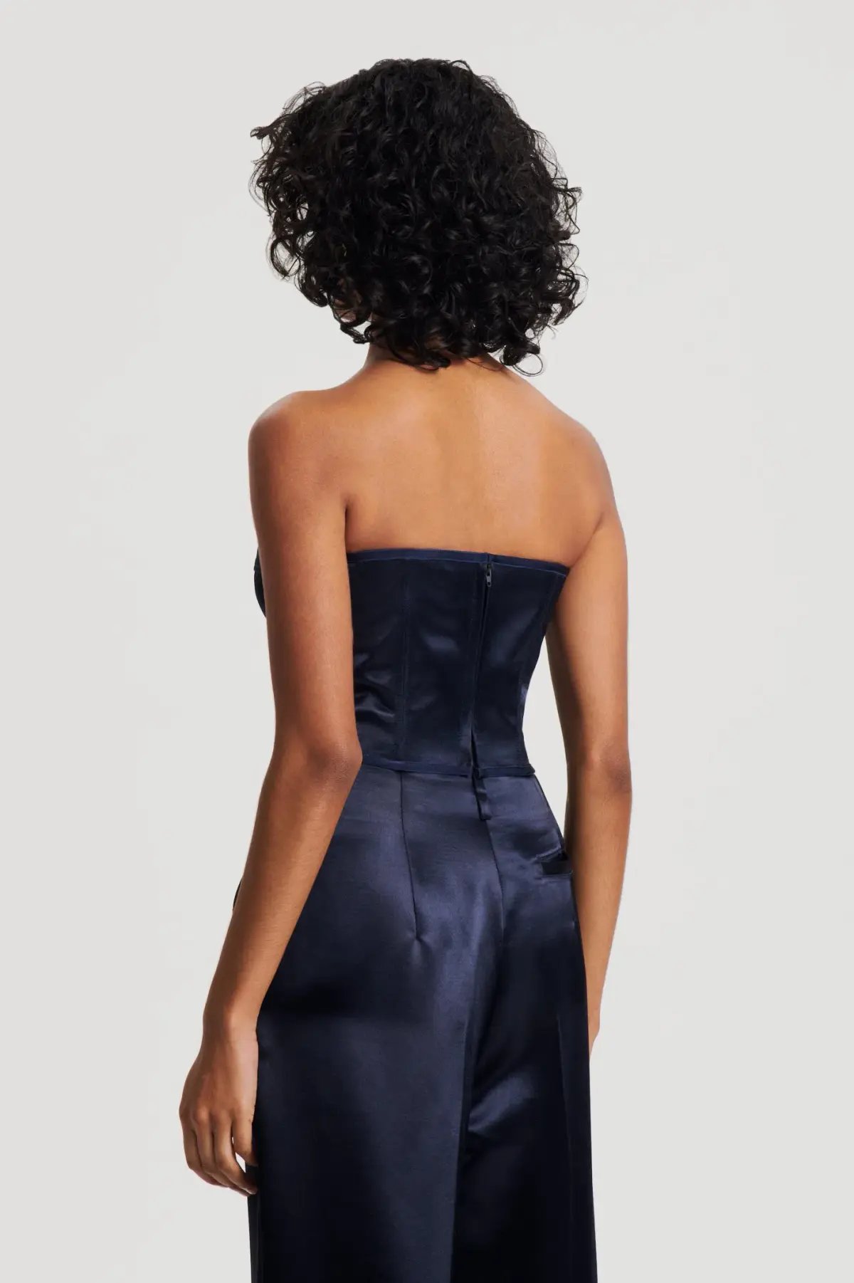 Scanlan Theodore French Satin Bustier Navy Size 6 photo 5
