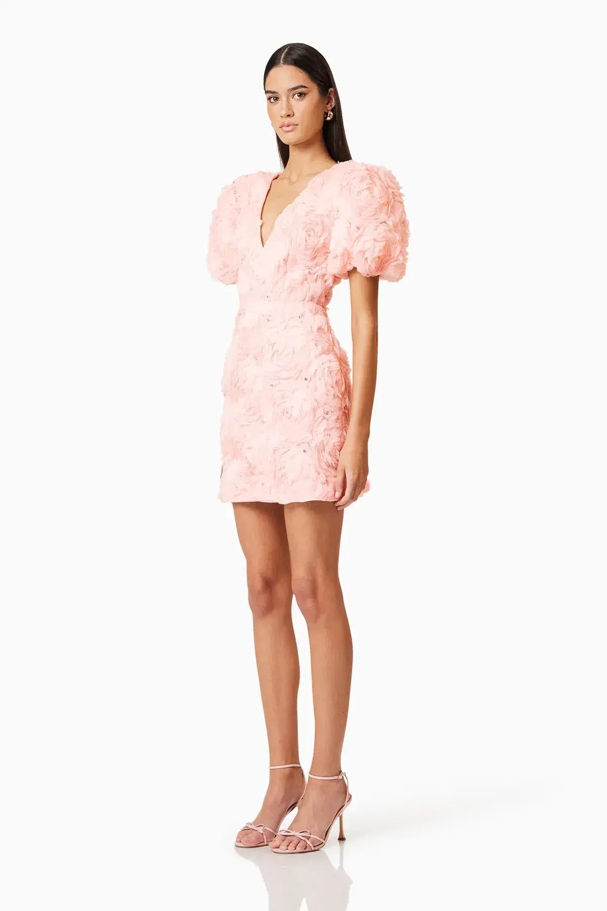 Elliatt Rosella 3D Mini Dress in Pink Size 10 photo 4