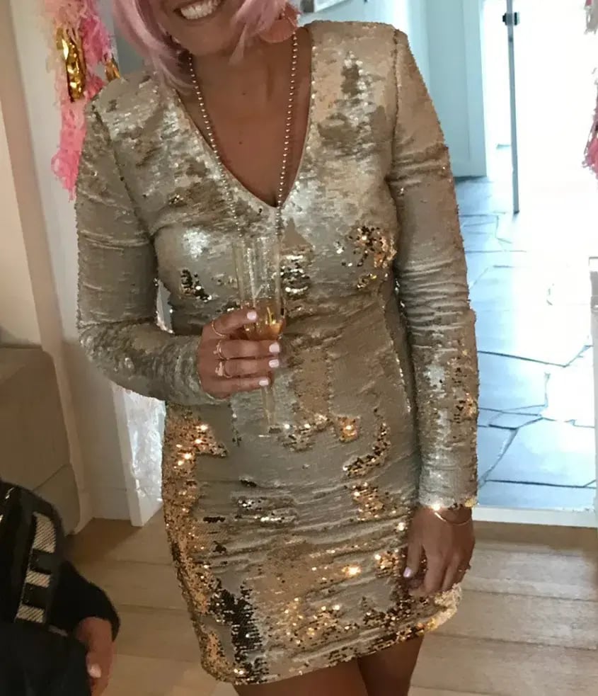 MISHA Kimberlia Dress Gold Size 12 photo 4