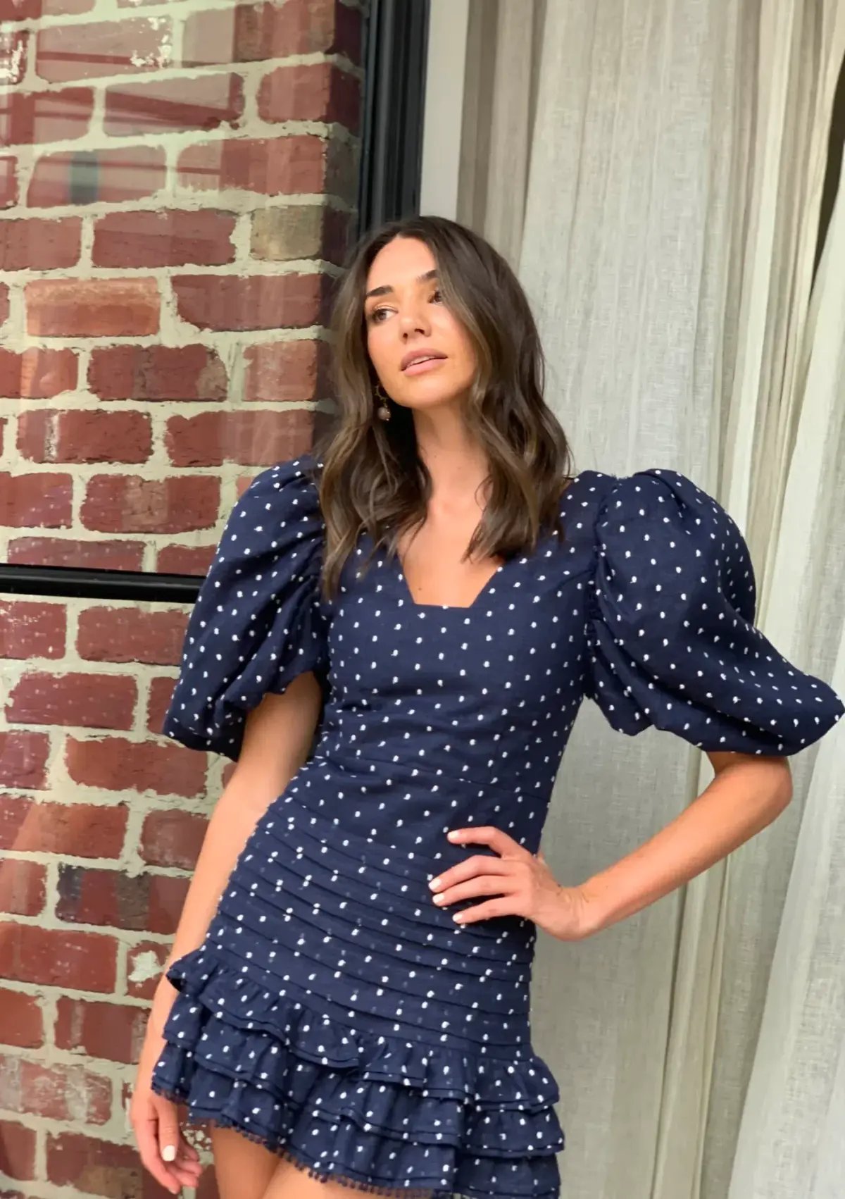 Mackenzie Mode Pandora Mini Dress Navy Size 6 photo 3