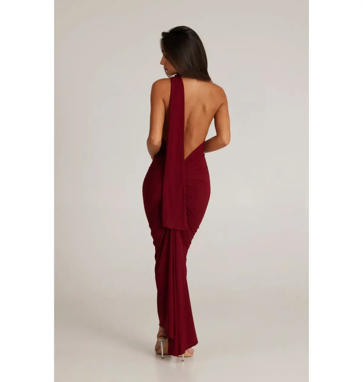 Melani The Label Leoni Dress in Wine Size AU 6 photo 3