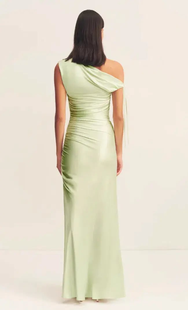 Shona Joy La Lune Gathered Maxi Dress in Key Lime Size AU6 photo 2