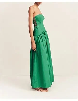 Maiori Lace Up Strapless Maxi Dress Size 8/S photo 3