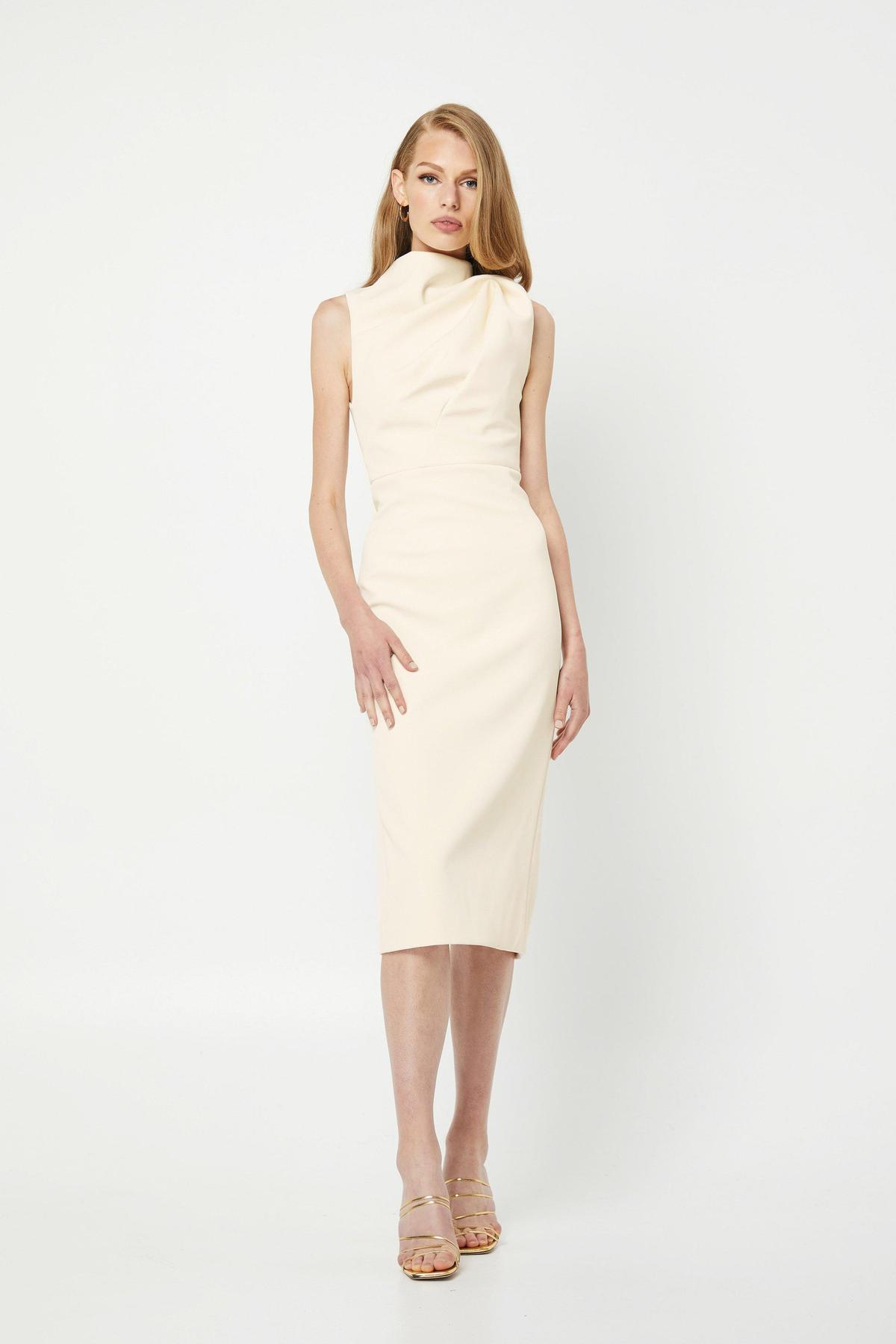 Mossman The Edge of Glory Midi Dress Ivory Size 10 photo 2