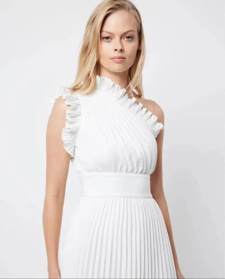 Mossman The Lady Like Midi Dress White Size 6 photo 4