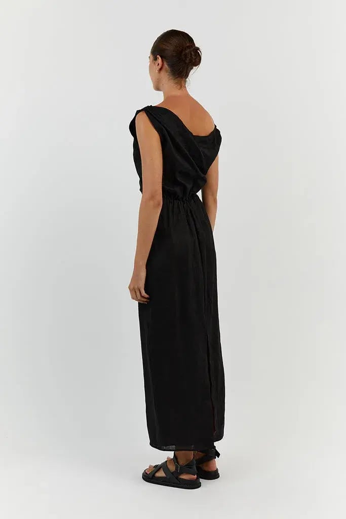 DISSH Cass Black Linen Dress Size 6 photo 2