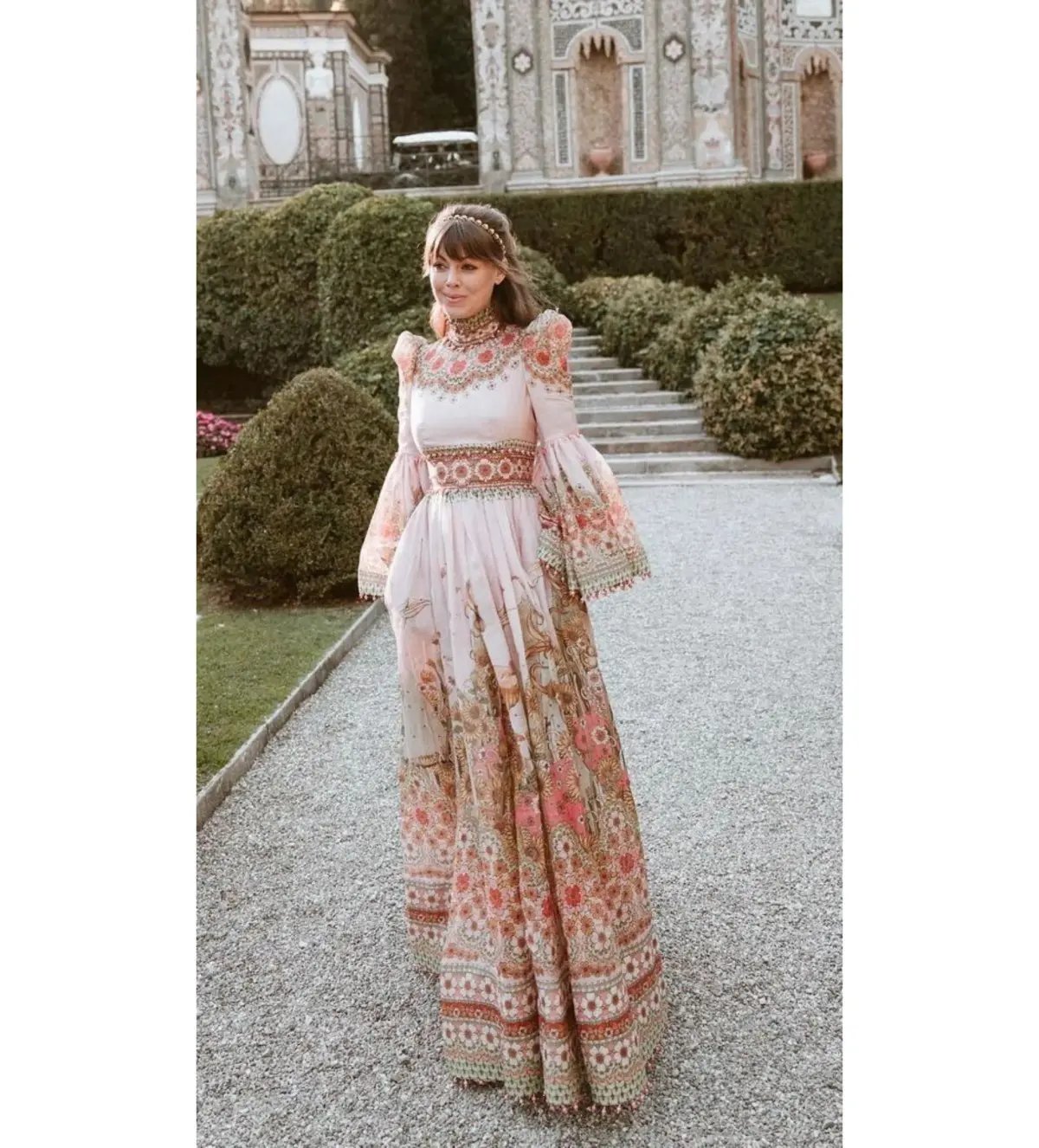 Zimmermann Kaleidoscope Bell Sleeve Gown Multi Floral Size 3 AU 14 photo 3