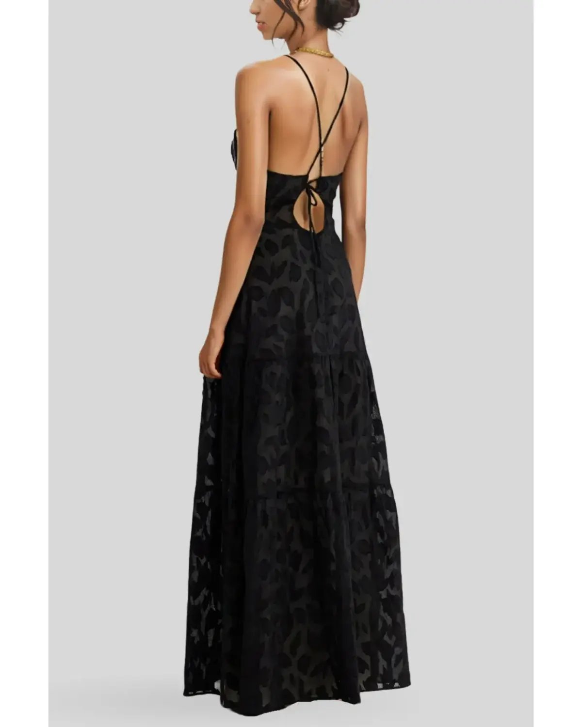 Rumer the Label Giselle Halter Maxi Dress in Black Size AU 8 photo 2