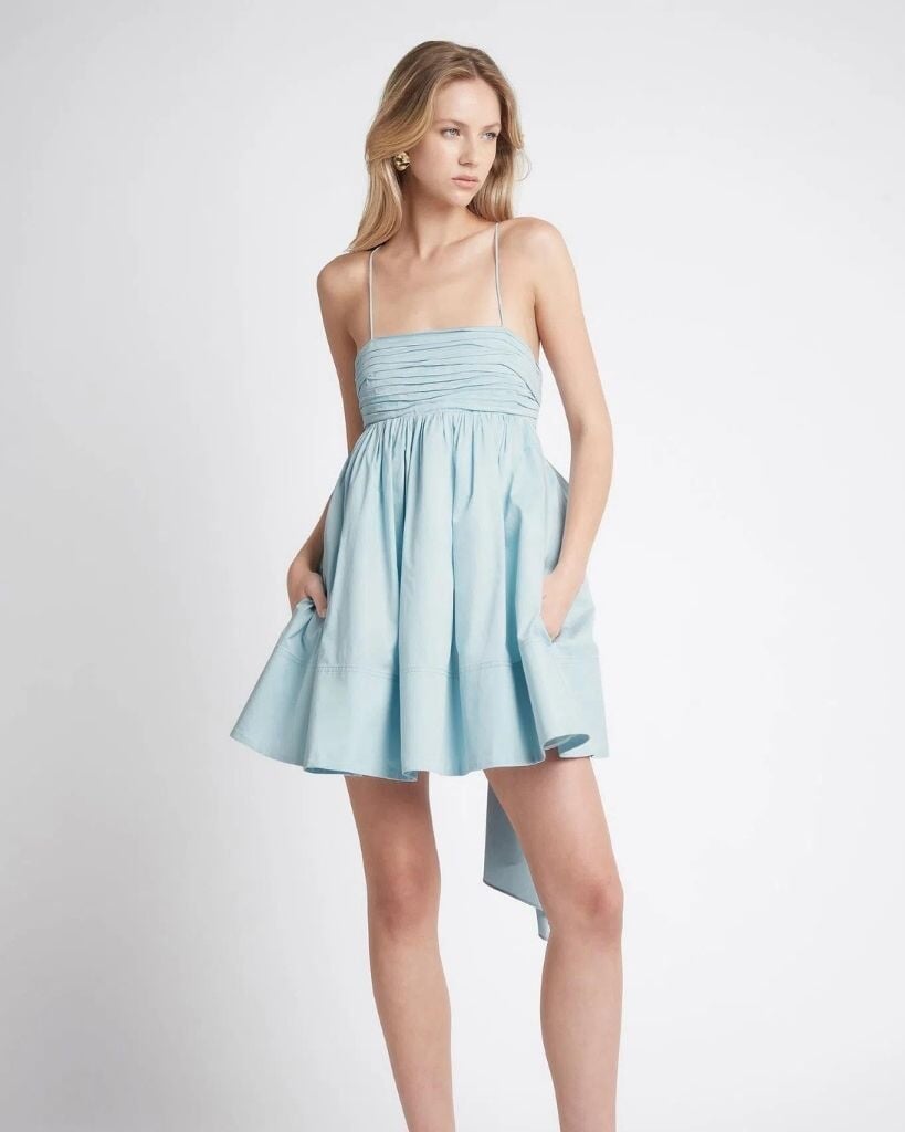 Aje Cantina Mini Bow Back Dress Ice Blue photo 2