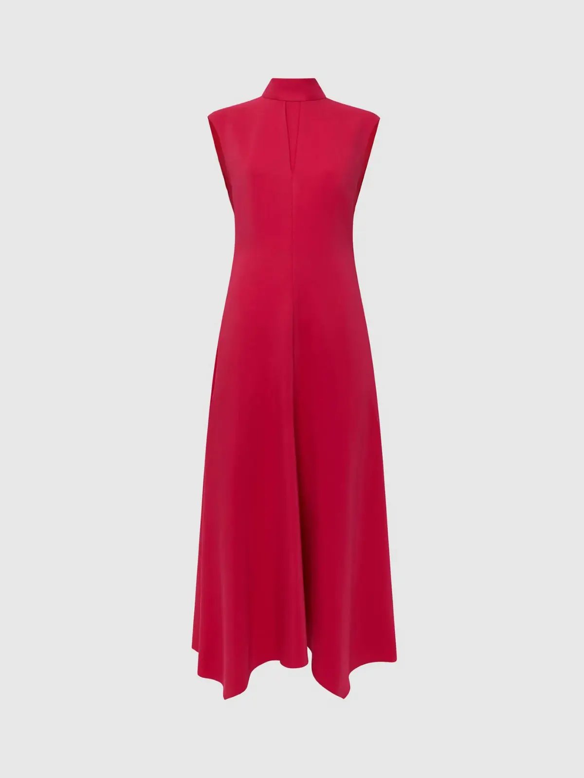 Reiss Livvy Open Back Midi Dress in Bright Pink Size 8 photo 3