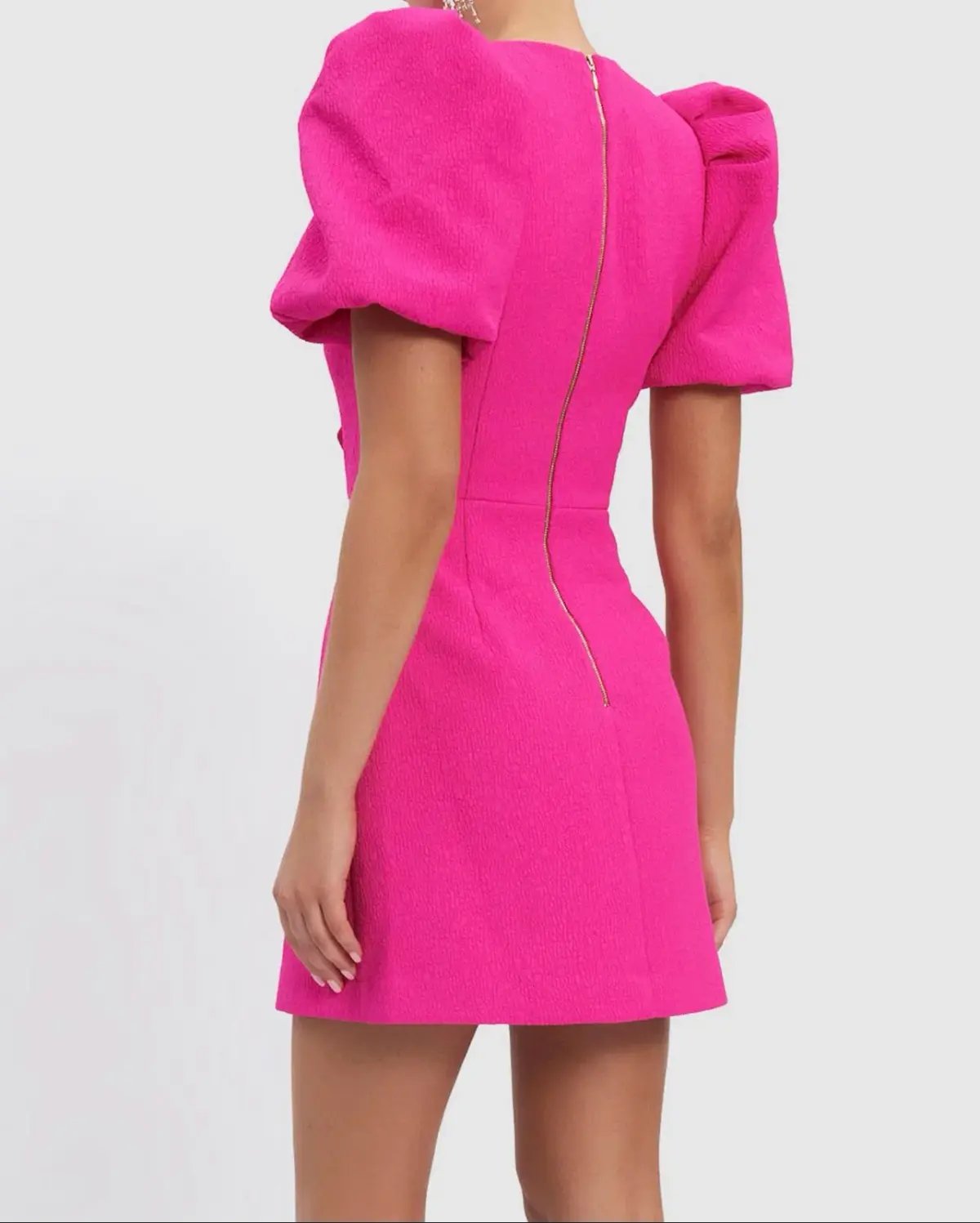 Rebecca Vallance Cecily Bow Mini Dress Hot Pink Size 10 photo 7