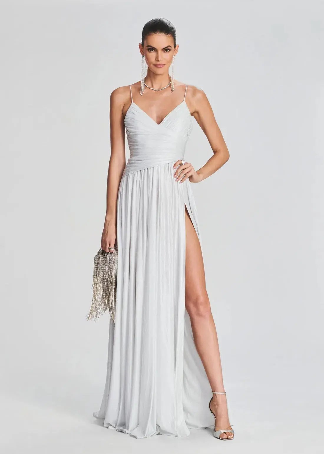 Retrofete Doss  Gown Silver Size S/Au 8 photo 2