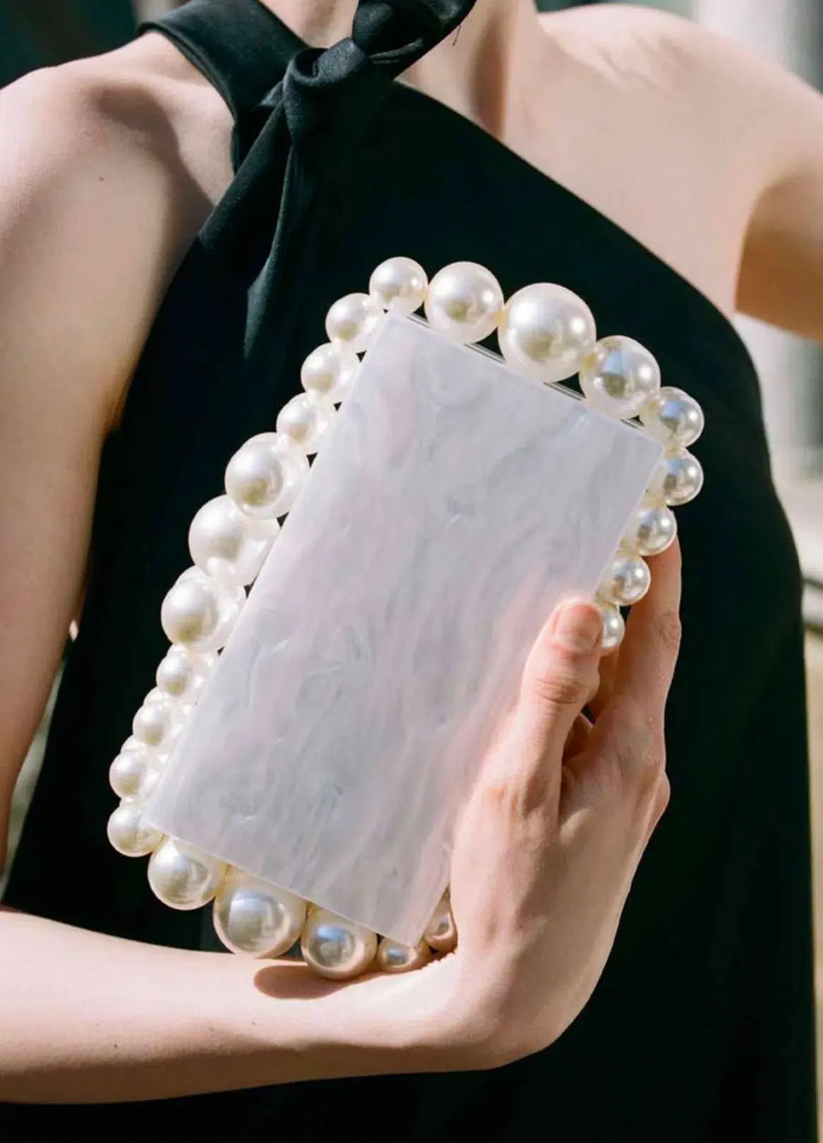 Cult Gaia Eos Clutch in Pearl photo 2
