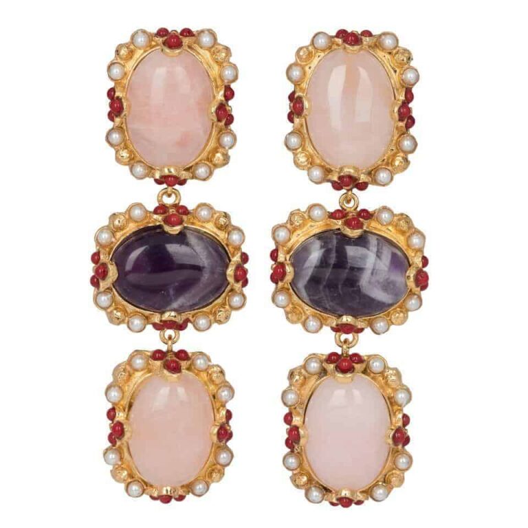 Christie Nicolaides Allegra Earrings Rose Quartz photo 4