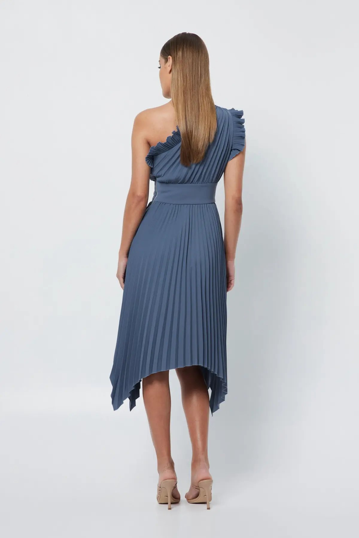 Mossman The Lady Like Midi Dress Blue Size 6 photo 2