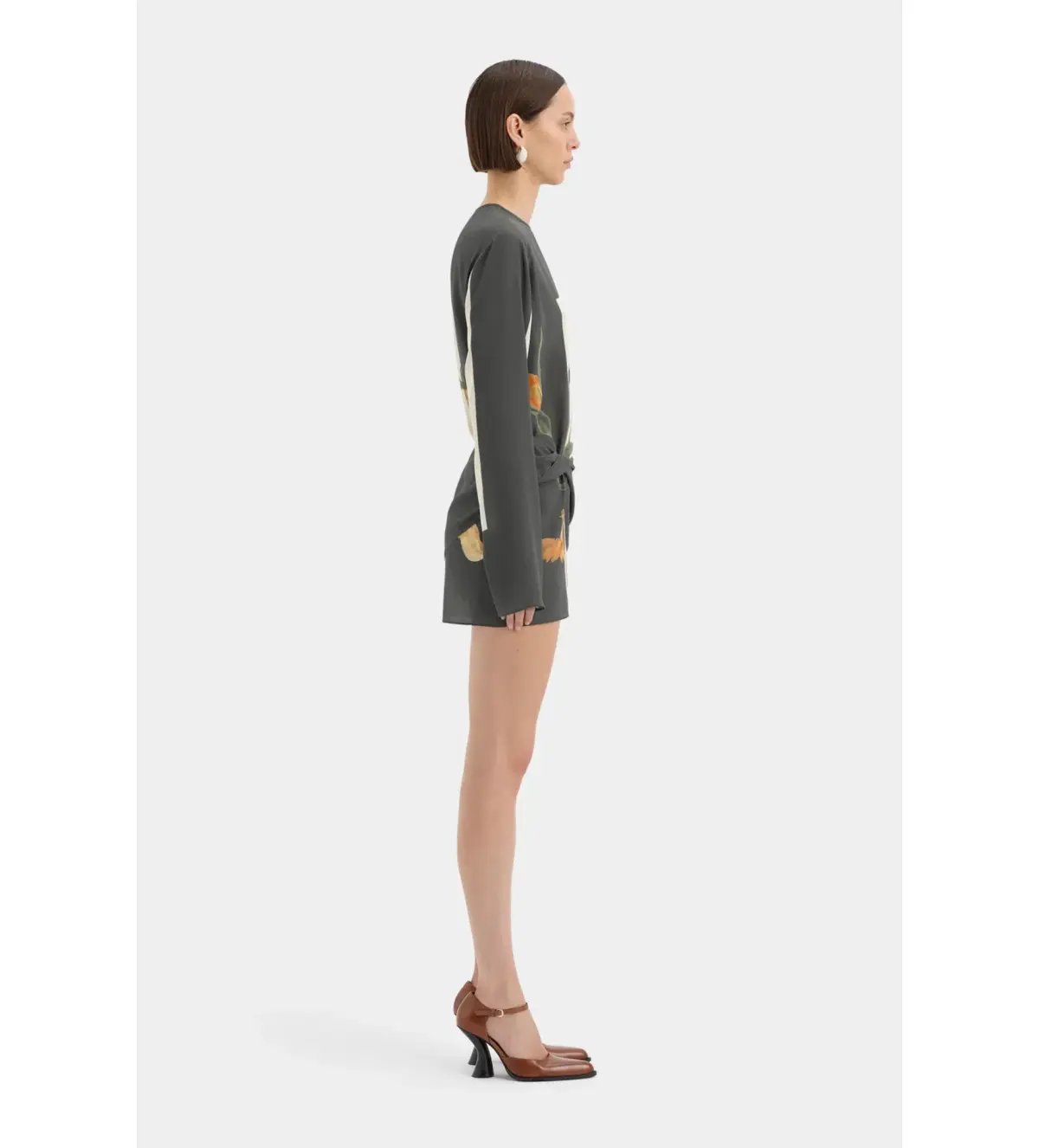 Sir the Label Constance Twist Mini Dress Iris Floral Size AU 10 photo 2