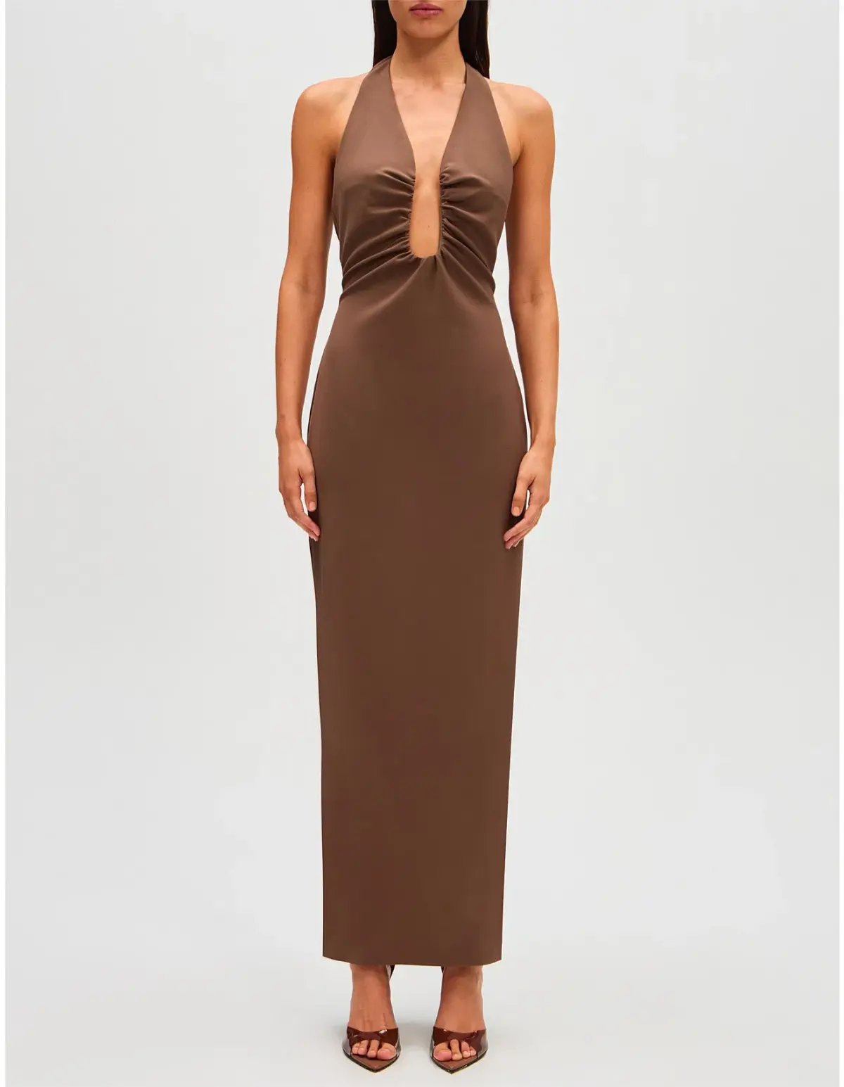 Natalie Rolt Elodie  Mini Silk Brown Size 6 photo 7