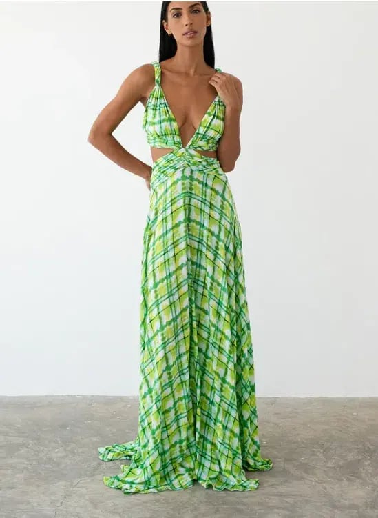 Le Salty Label Skylar Gown Green Multi Size M / AU 10 / medium photo 3