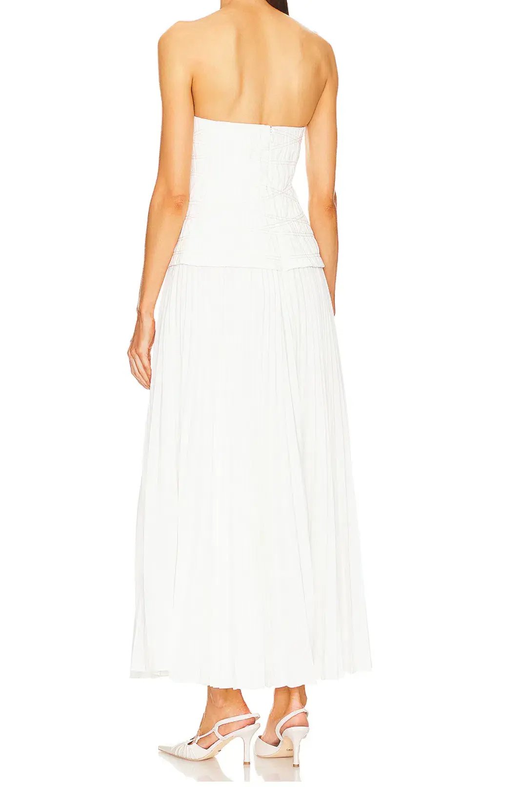 Acler Bristol Midi Dress in Ivory White Size S / AU 8 photo 4