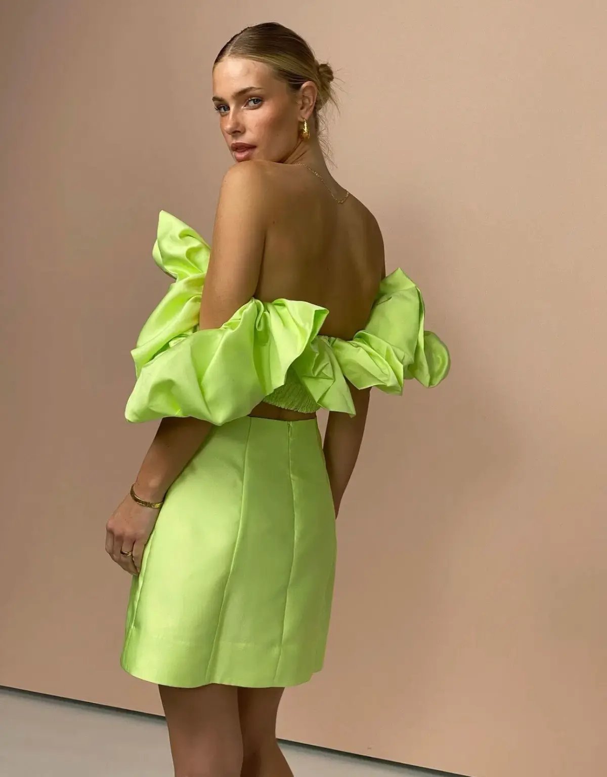 Alemais Suzi Off Shoulder Midi Dress Green Size 10 photo 5