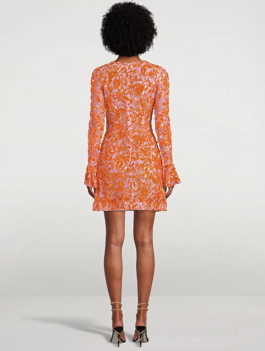 Rachel Gilbert Lupita Mini Orange/Pink Size 14 photo 3