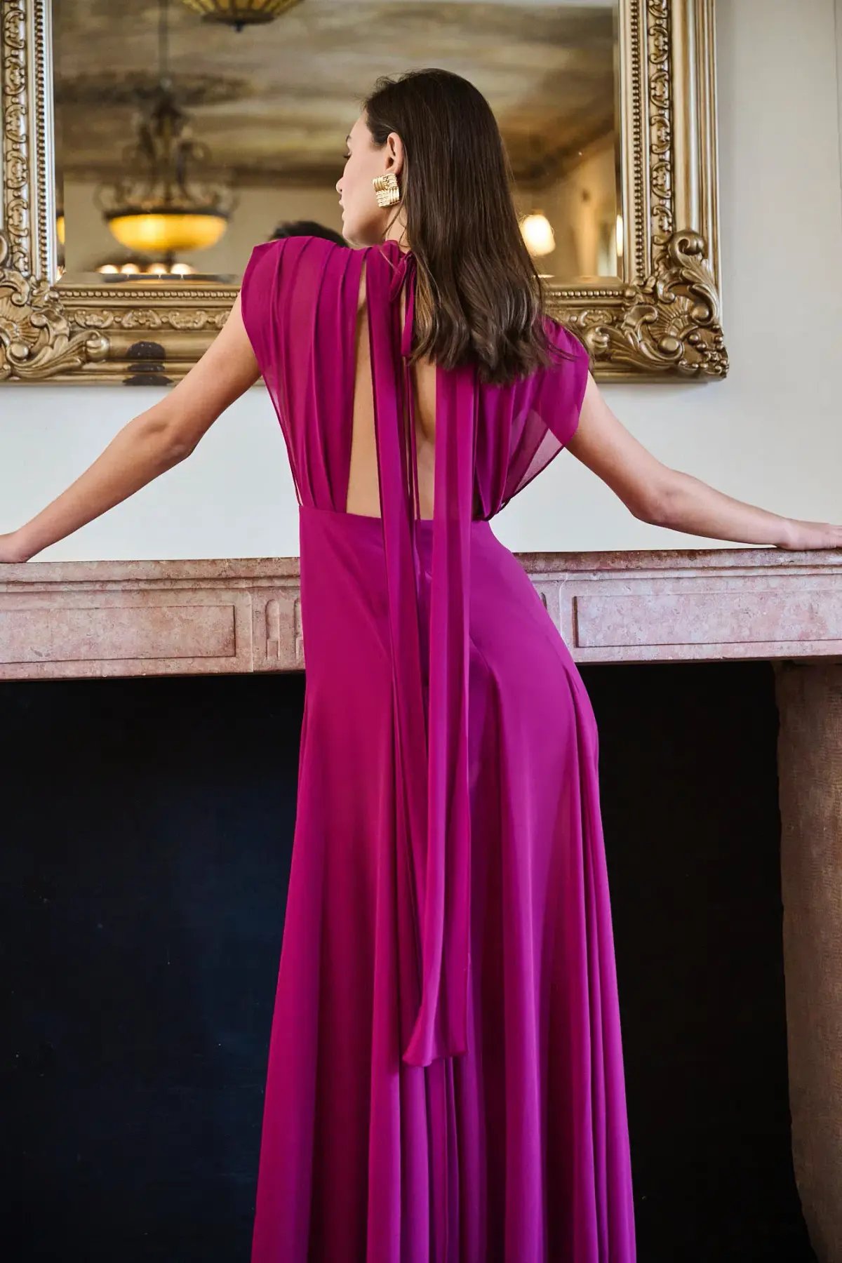 Calia Collection Gia Maxi Dress Fuchsia Size 10 photo 3